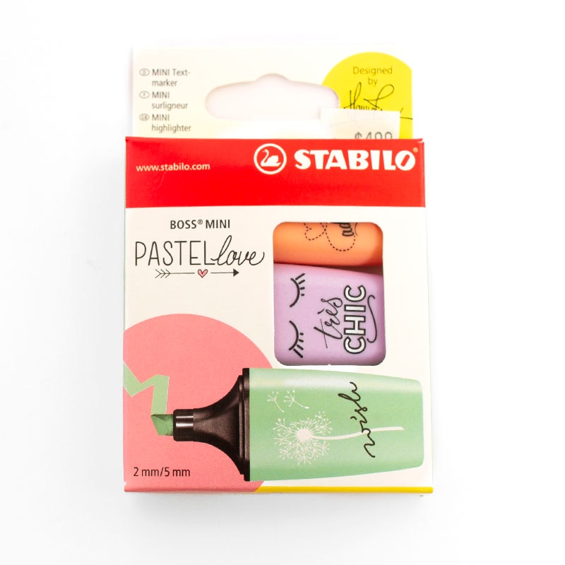 Stabilo, Boss, Mini Pastel, Highlighter, 3 Set